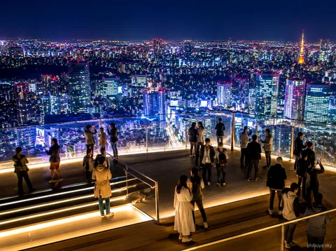 Passeio noturno Shibuya Sky com ingresso, Tóquio iluminada vista do mirante