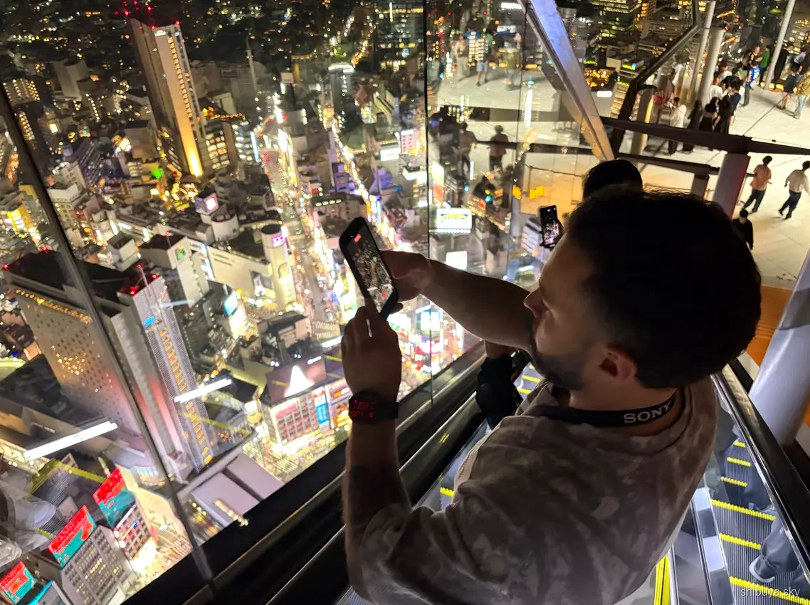 Shibuya Sky bilety, wycieczka wieczorna: światła miasta z tarasu