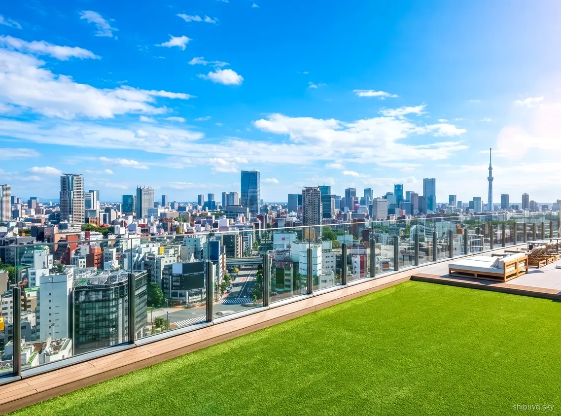 Shibuya Sky Ticket Tour, Skyline bei Tageslicht