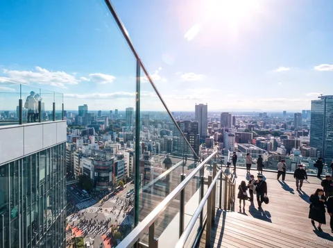 Shibuya Sky morgentur med billet, udsigt over Tokyo fra det åbne udsigtsdæk