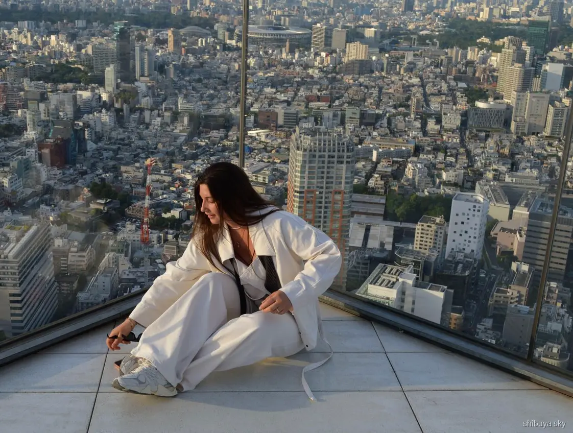 Shibuya Sky Ticket, Skyline über Tokio bei Tageslicht