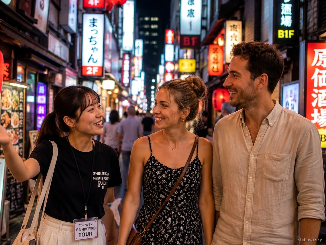 Shibuya Sky akşam turu, rehberin çektiği fotoğraf