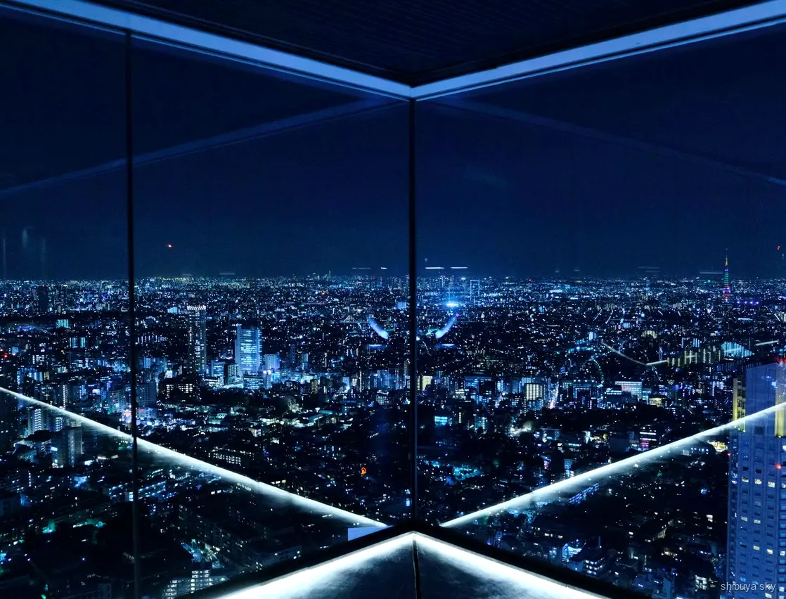 Bilet na Shibuya Sky na wyznaczoną godzinę, nocna panorama miasta