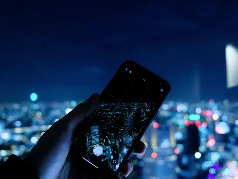 Shibuya Sky nachtzicht en nachtleven tour, verlichte skyline van Tokio