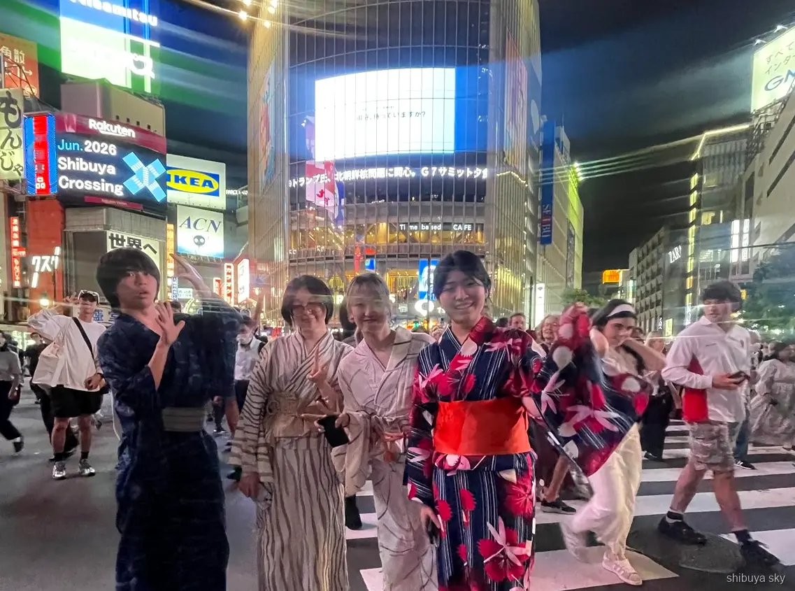 Yukatayla Shibuya Sky gece turu, fotoğraf durağı