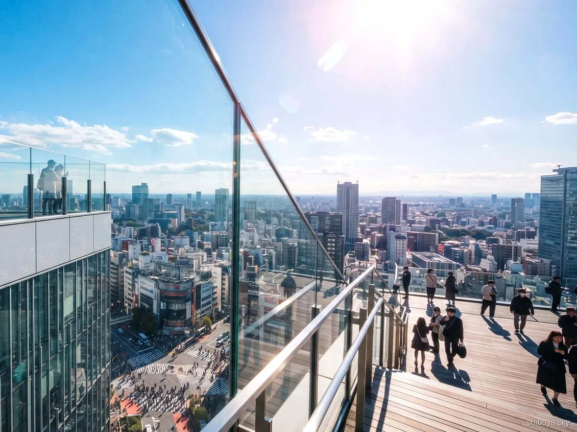 Tour matinal Shibuya Sky con entrada, vista de Tokio desde el mirador al aire libre