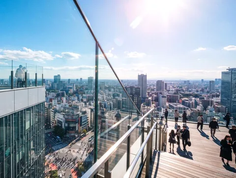Tour mattutino Shibuya Sky con biglietto, vista su Tokyo dalla terrazza all'aperto