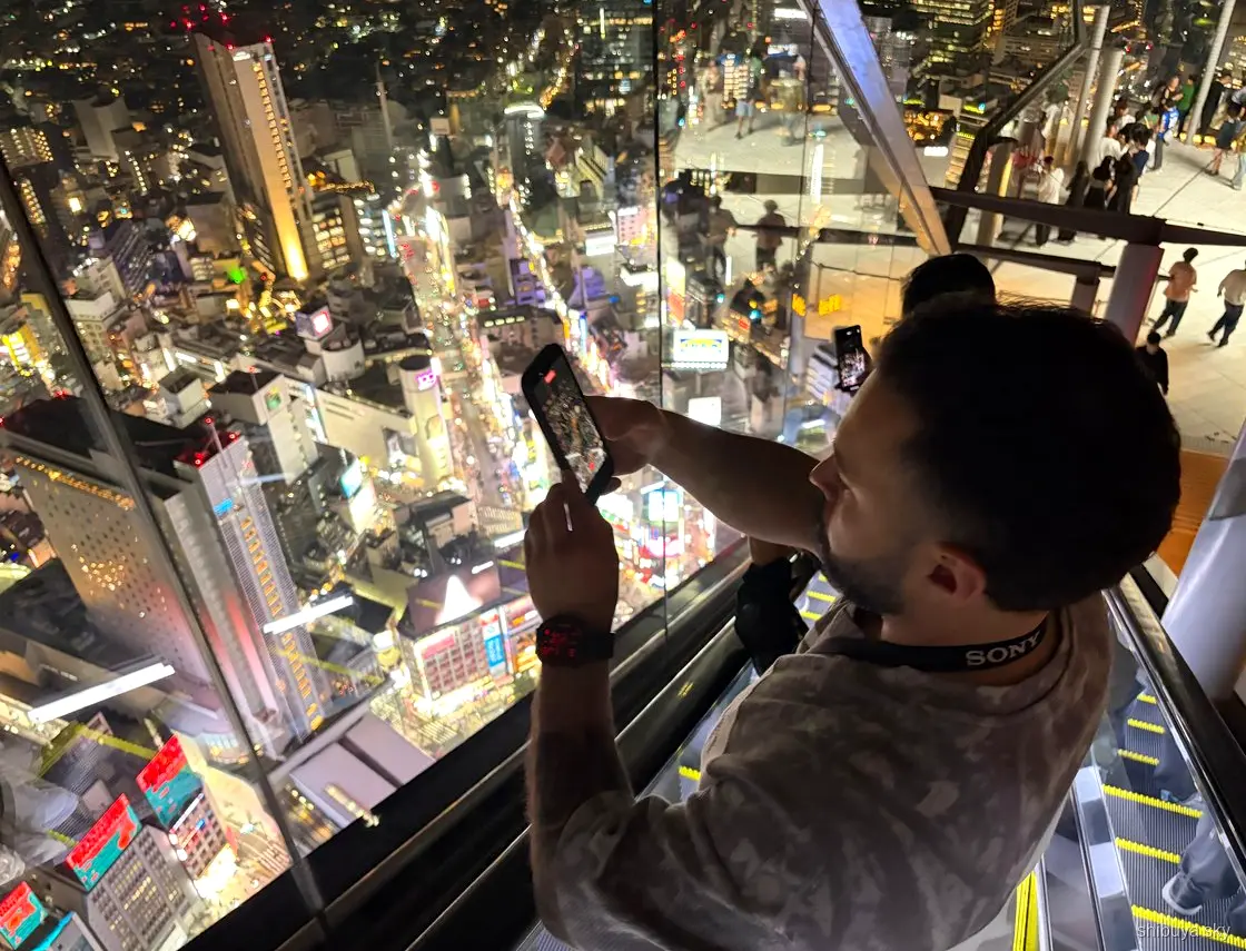 Visite Shibuya Sky, lumières de la ville depuis la terrasse d'observation