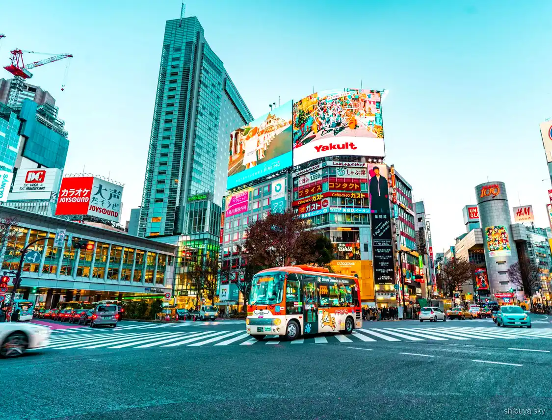 Visite Shibuya Sky avec billet, scène de rue à Center Gai