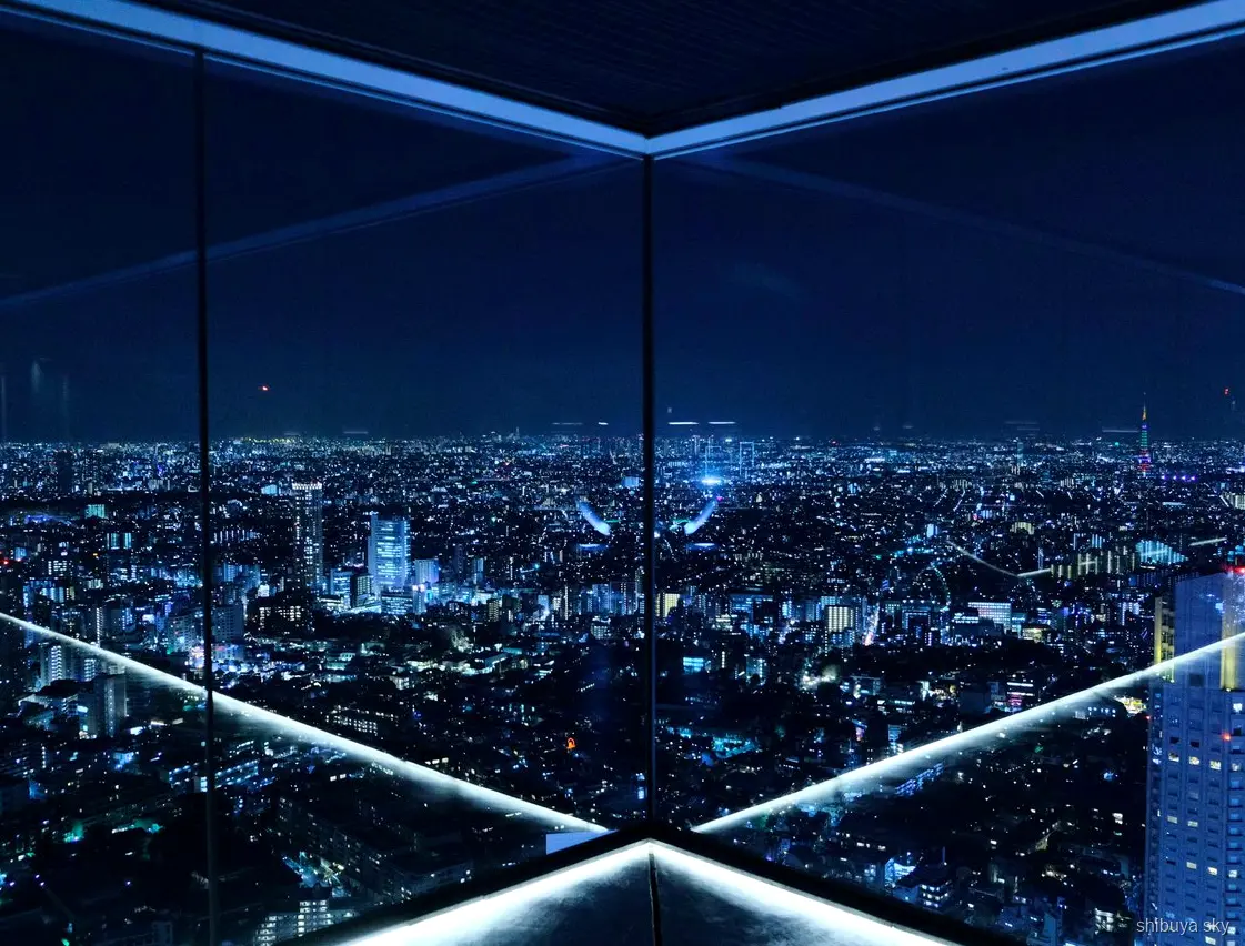 Billet Shibuya Sky à créneau horaire en visite de nuit, skyline nocturne